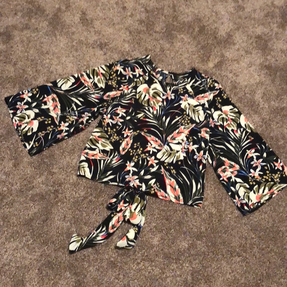 Great palm and floral print top from Nordstrom’s